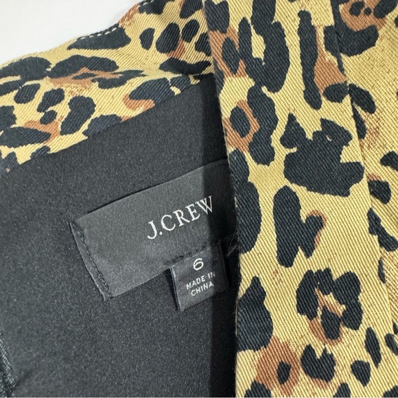 J Crew V Neck Sheath Dress Leopard Print AK630 - Picture 5 of 7